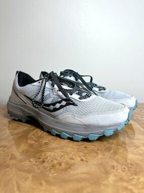 Saucony Excursion TR16 Trail Running Shoes Gray Teal Womens 10 Athletic Hiking